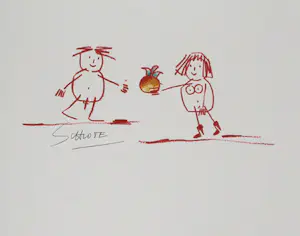 Wilhelm Schlote - Twee handgesigneerde giclées: Adam en Eva, Galerist kopen? Bied vanaf 25!