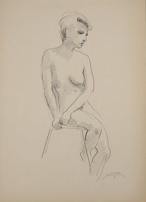 Jan Sluijters (jr.) - Tekening, Naakt kopen? Bied vanaf 40!