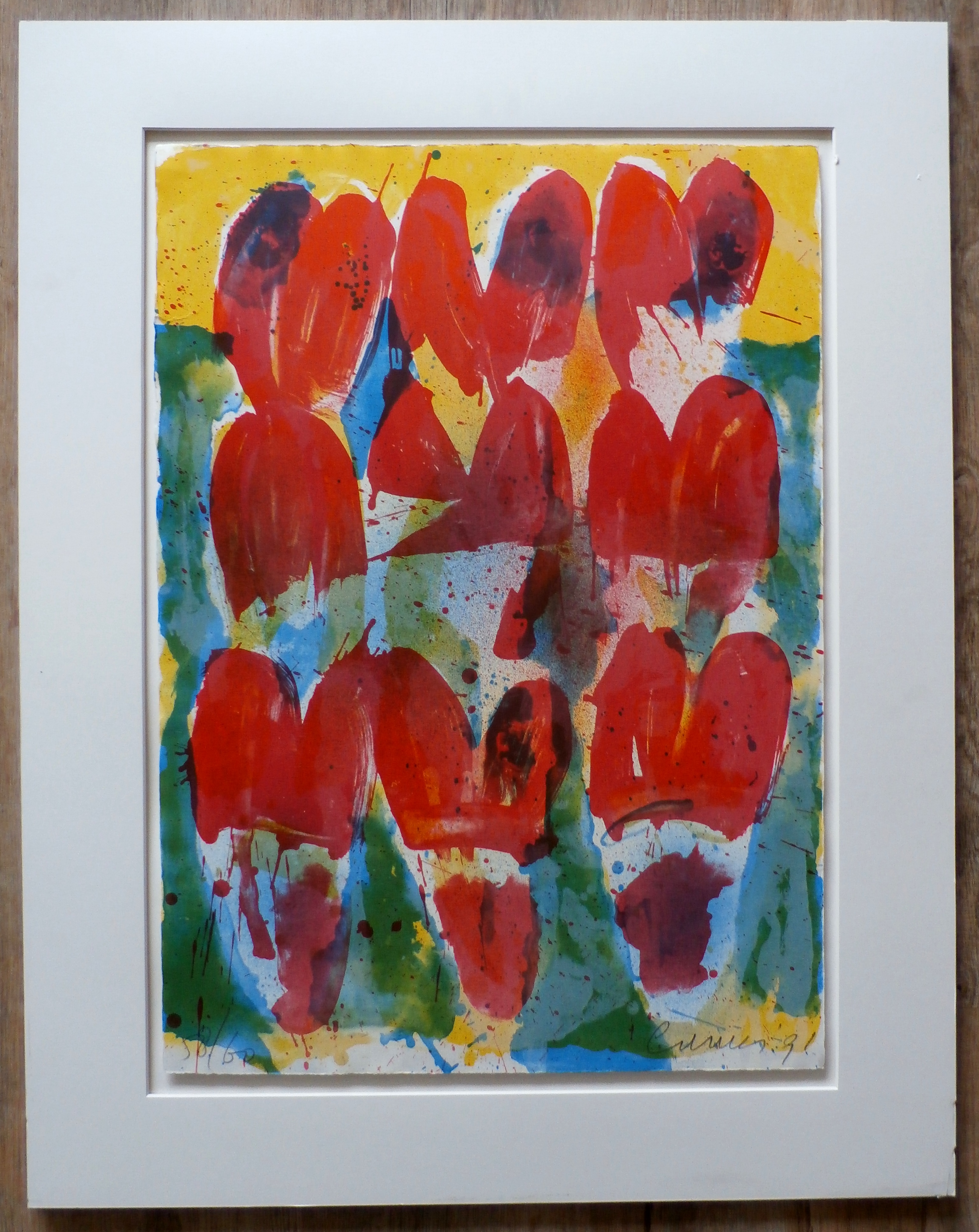 Jan Cremer -  zeefdruk: Tulips 18 - 1991 kopen? Bied vanaf 225!