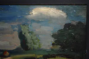 Gerard Wilhelm John van Apeldoorn - zonnig landschap aan een vaart - olieverfschilderij kopen? Bied vanaf 295!