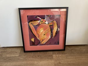 Liduine Wauters - Acryl op board ‘ Uitgeslapen ? ‘ kopen? Bied vanaf 30!