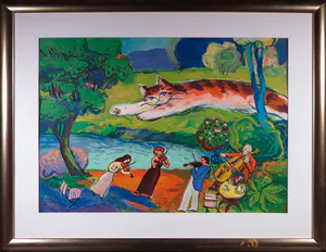 Michael Leu - Lithografie, Zonder titel - Ingelijst (Groot) kopen? Bied vanaf 75!