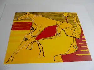 Peter Diem - Zeefdruk, Paarden kopen? Bied vanaf 35!