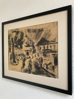 Karel Arkema - Groninger Ploeg -Houtskooltekening met de hand gesigneerd kopen? Bied vanaf 145!