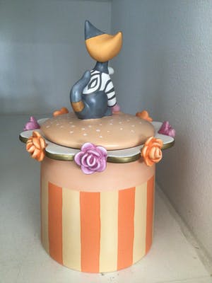 Rosina Wachtmeister - Grote sierdoos met kattenbeeld “ Lea “ kopen? Bied vanaf 55!