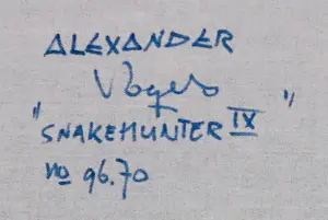 Alexander Vogels - Olieverf op doek, Snakehunter IX kopen? Bied vanaf 100!