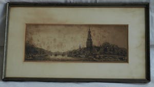 Cornelis Brandenburg - Ets, Amsterdam – gesigneerd & ingelijst kopen? Bied vanaf 10!
