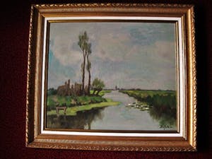 Buy Jacobus Bijtel - omstreeks 1950 GROOT olieverf "Hollands polderlandschap" gesigneerd? Bid from 1!