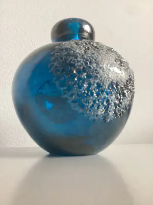 Mdina kunstglas - Blauw vaasje kopen? Bied vanaf 40!