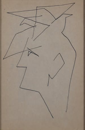 Siep van den Berg - Lot van twee pentekeningen, Ideéenman en man - Ingelijst kopen? Bied vanaf 35!