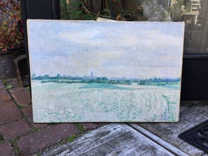 Mien Cambier van Nooten - C4767-13, Dorpsgezicht gezien over de velden kopen? Bied vanaf 250!