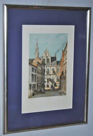 Frederik Hendrik Weissenbruch - Stadhuis Den Haag - kleurenlitho kopen? Bied vanaf 45!