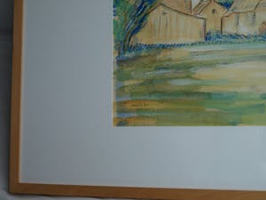 Anton Lutgerink - Ingelijste gouache, Vroege ochtend – gesigneerd - 1980 kopen? Bied vanaf 40!