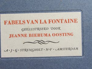 Jeanne Bieruma Oosting - 12 etsen fabels kopen? Bied vanaf 20!