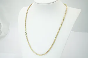 Elegant geel-gouden unisex collier/ketting - Vossestaart schakels - lengte 50cm kopen? Bied vanaf 270!