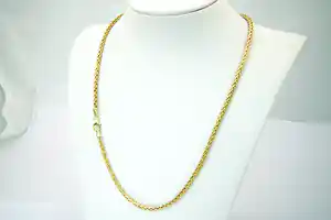 Elegant geel-gouden unisex collier/ketting - Vossestaart schakels - lengte 50cm verkocht voor € 270!