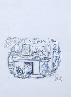 Peter Pontiac - Ontwerptekening in potlood en pen kopen? Bied vanaf 1!