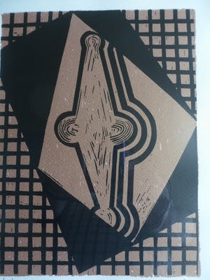 Hans Wap - Zeefdruk. titel, "Signalen". kopen? Bied vanaf 35!