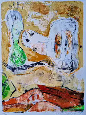 Martin Engelman - Grote Kleurenlitho "HOMMAGE AAN MAX ERNST" beperkte oplage (100) verkauft für € 48!