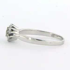 14k wit gouden ring bezet met briljant geslepen diamant 0.30 ct - rm 18.5 kopen? Bied vanaf 290!
