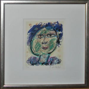 Kees Salentijn - Gezicht, schitterend gelijst!! kopen? Bied vanaf 85!