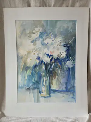 Buy Bernadette Zeegers - Bloemstilleven met vaas – aquarel? Bid from 30!