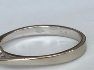 18 karaat witgouden ring met diamant ca  0.23 ct kopen? Bied vanaf 350!