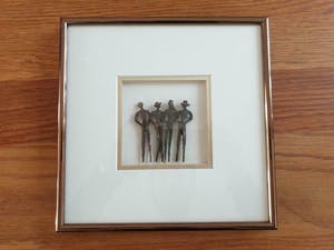 Corry Ammerlaan - Wanddecoratie met verbronsde sculptuur . kopen? Bied vanaf 50!