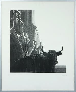 Rene Polak - Ets en aquatint, Zonder titel - Ingelijst kopen? Bied vanaf 35!