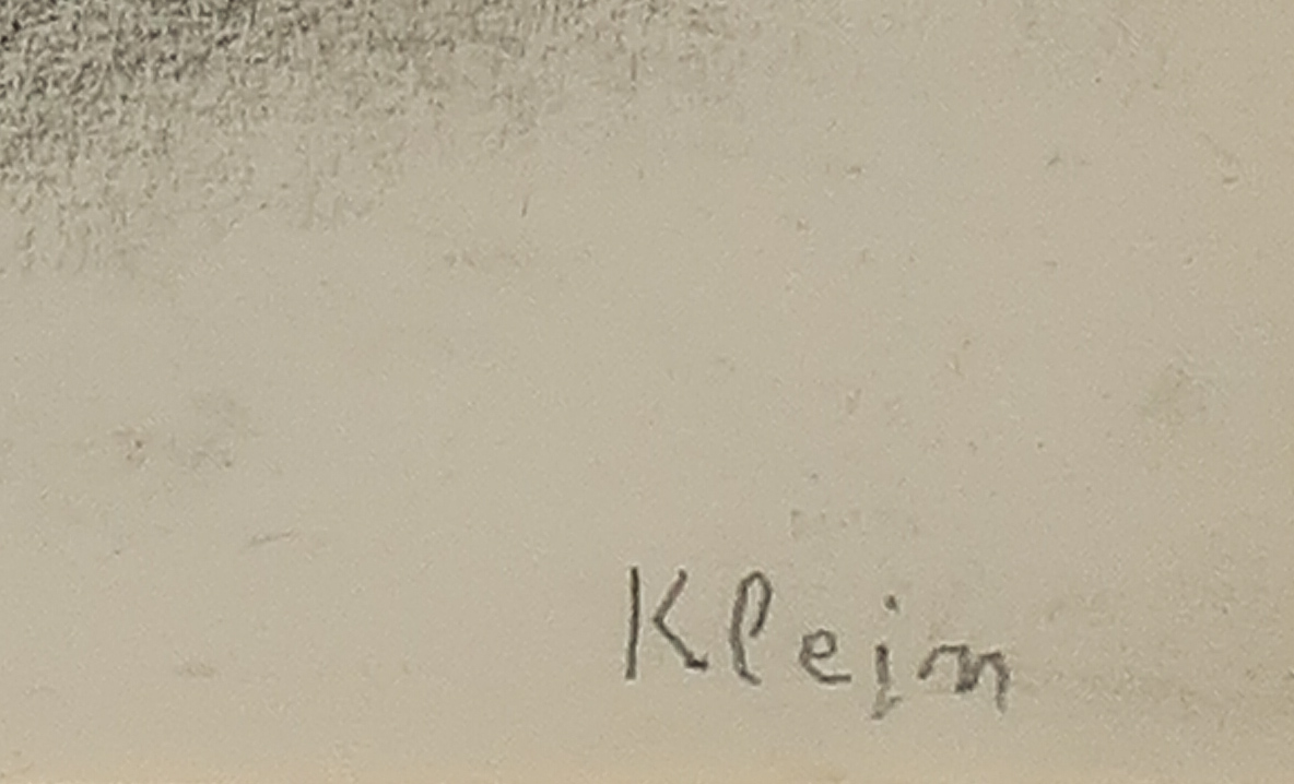 Frits Klein - Tekening, Zonder titel - Ingelijst kopen? Bied vanaf 150!