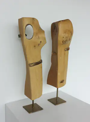 Frans Kokshoorn - Set van twee sculpturen van hout met metalen elementen kopen? Bied vanaf 200!