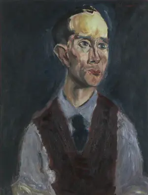 Gerard Schaperkotter - Olieverf op karton, Portret van heer Wim Robbers - Ingelijst kopen? Bied vanaf 20!