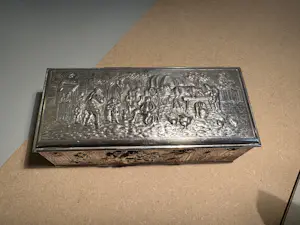 Herbert Hooijkaas - Verzilverde theelepeldoos kopen? Bied vanaf 150!