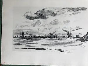 Dirk Hidde Nijland - De Zuiderzeewerken een schetsboek - 1932 - kopen? Bied vanaf 40!