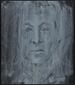 Wim de Bruin - Gemengde techniek op karton, Paul Simon kopen? Bied vanaf 1!