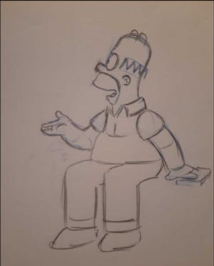 Matt Groening - originele productie tekening, The Simpsons, Homer kopen? Bied vanaf 65!