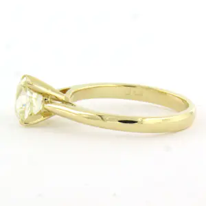 14k geel gouden ring met Bolsjewiek geslepen diamant tot. 1.50ct – K/L - SI kaufen? Bieten Sie von 2600!
