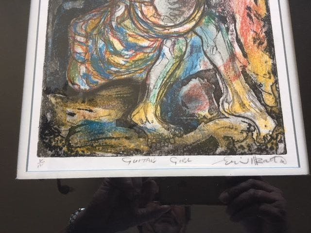 Niet of onleesbaar gesigneerd - Guiter Girl kopen? Bied vanaf 1!