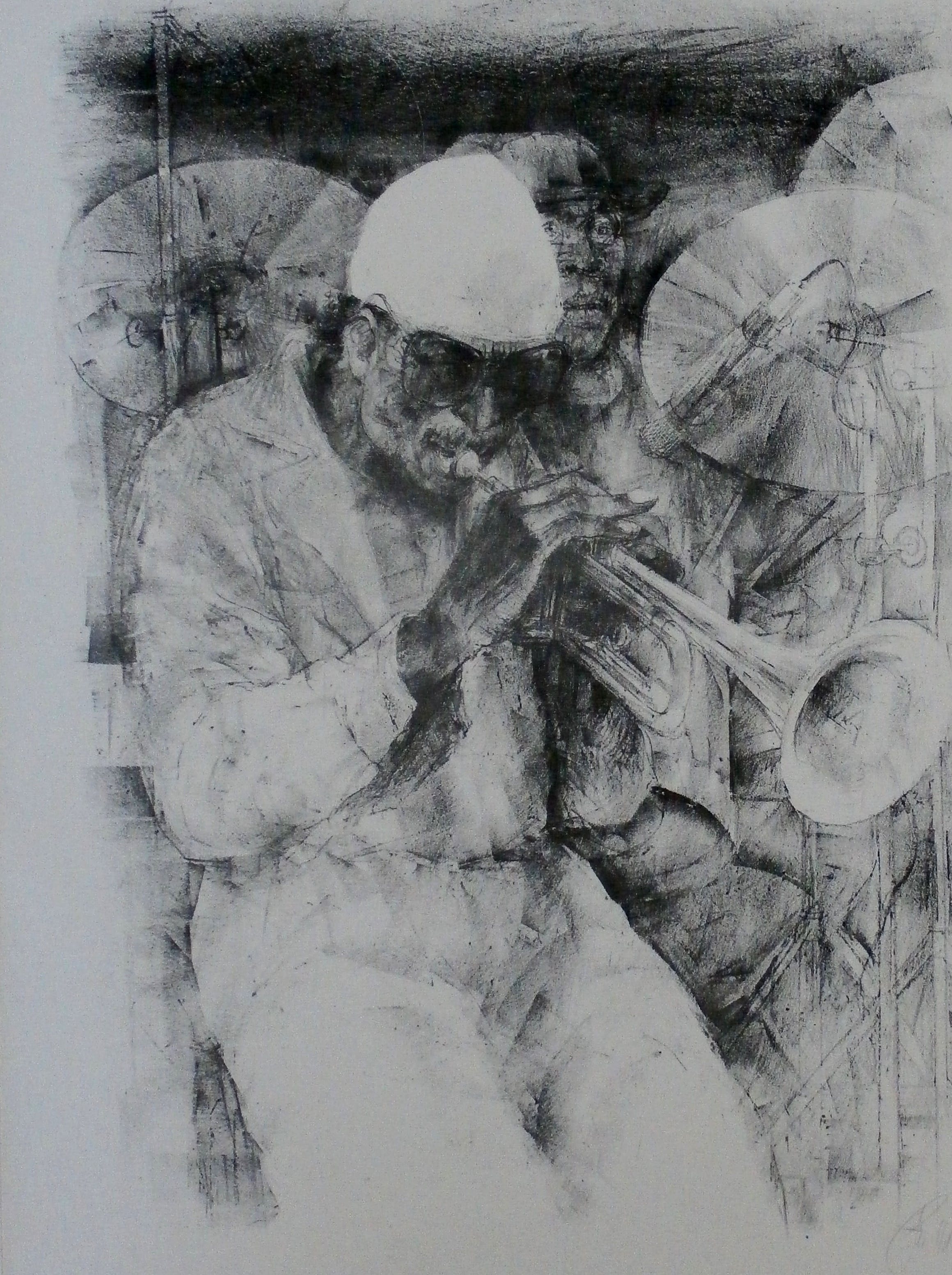 Piet Klaasse - tekening en litho : Nick Vollebregt Jazzcafé Laren - 1982 kopen? Bied vanaf 75!