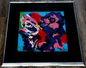 Karel Appel - Ingelijste zeefdruk: "Kijk, leef & speel - 1977 kopen? Bied vanaf 1150!