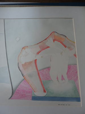 Henri de Haas - Gemende techniek op papier, titel, "De Voyeur". kopen? Bied vanaf 35!