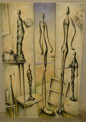 Niet of onleesbaar gesigneerd - lange figuren en meer kopen? Bied vanaf 10!