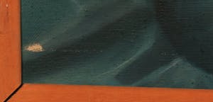 H. J. van den Berg - Olieverf op doek, Zelfportret met vla - Ingelijst kopen? Bied vanaf 50!