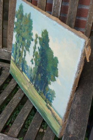 Niet of onleesbaar gesigneerd - landschap met bomen en koeien kopen? Bied vanaf 10!