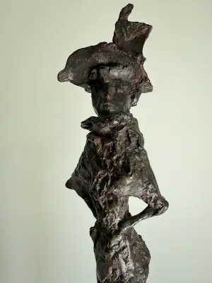 Theo van der Nahmer - bronzen sculptuur | 'Joffer' (Groot werk) kopen? Bied vanaf 1500!