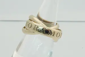 103 - Mooie 18 karaat wit gouden Cartier Amouret Trinity ring kopen? Bied vanaf 1150!