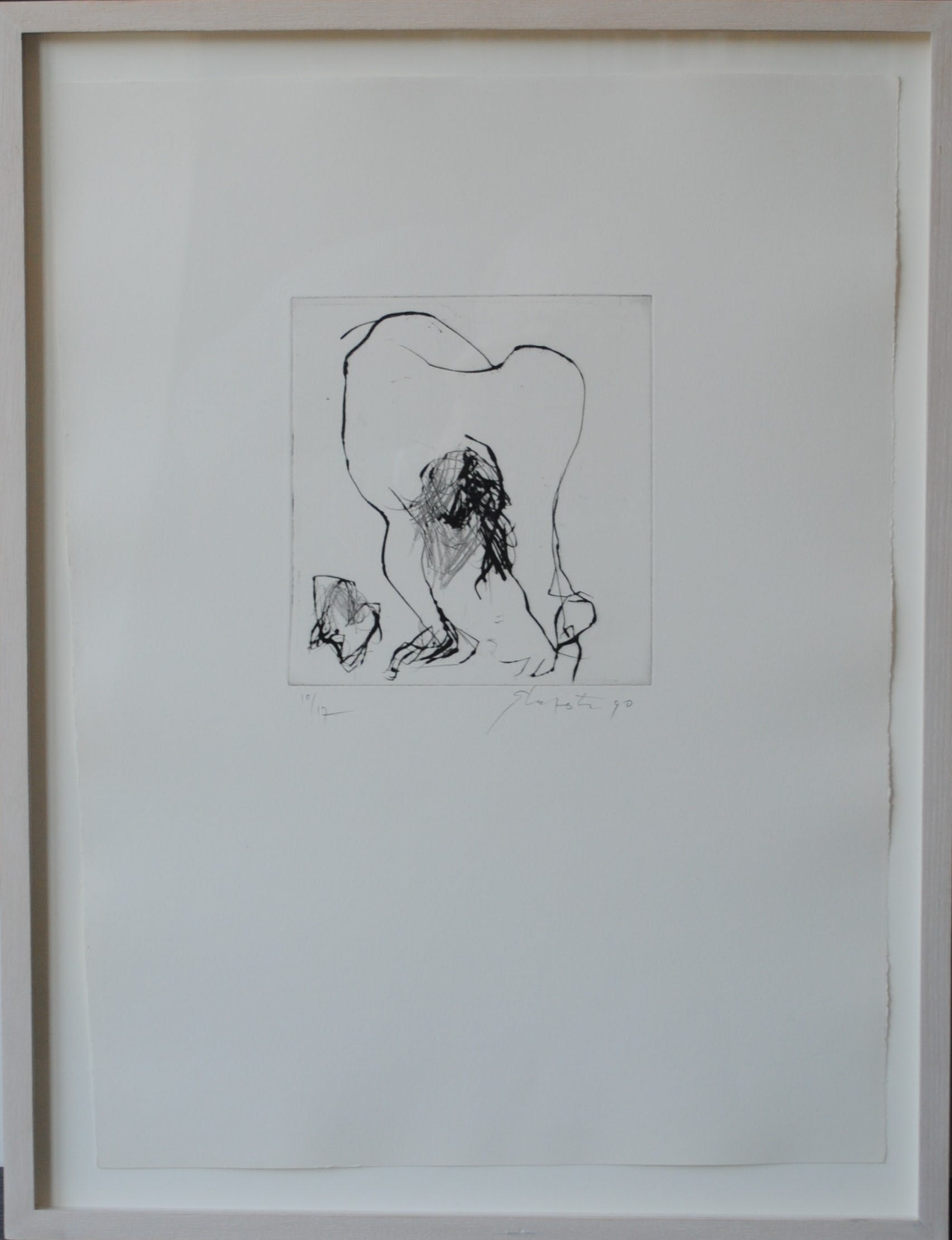 Ger Lataster - Zwart-wit ets uit 1990 (Wasdag) - kleine oplage van slechts 17 stuks!! verkocht voor € 139!