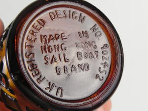 Curiosa - Vintage amber gebrandschilderd glas olielamp kopen? Bied vanaf 1!