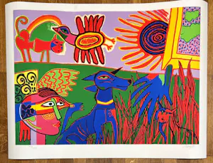 Corneille - Le chien bleu / De blauwe hond 1990 - Genummerde editie 45 ex AO kopen? Bied vanaf 200!