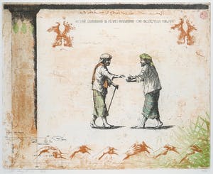 Rolf Weijburg - Kleurenets, Nose rubbing & hand shaking on Socotra Island - Ingelijst kopen? Bied vanaf 60!